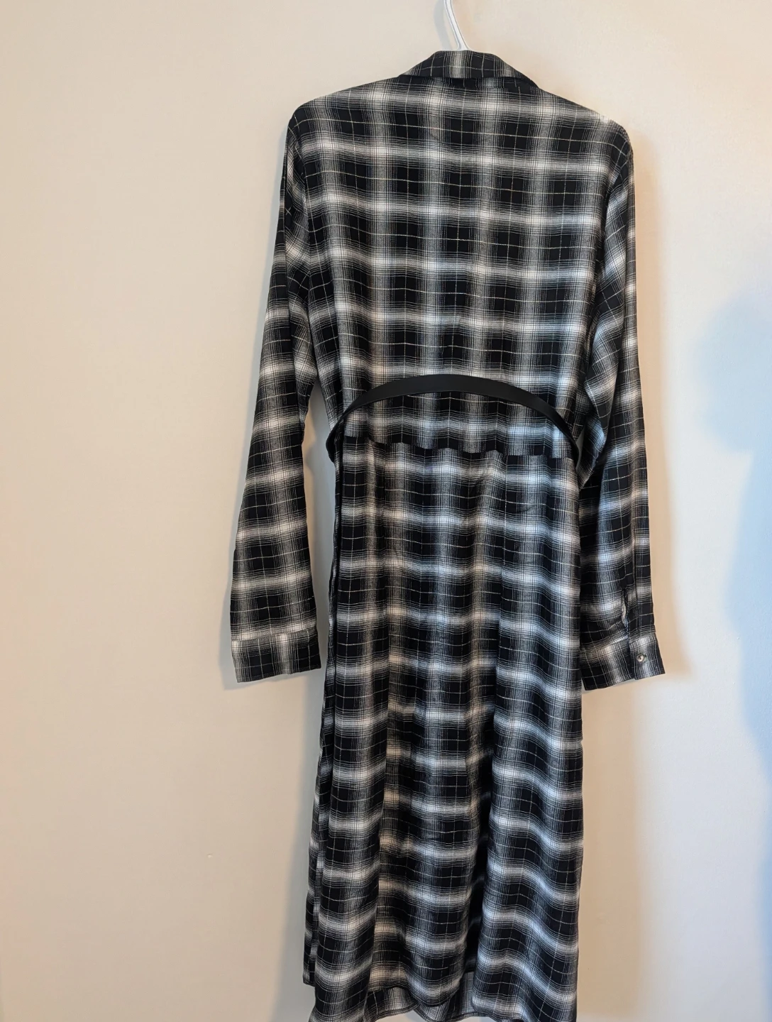 SUZY Plaid Shirt Dress with Belt - photo 2