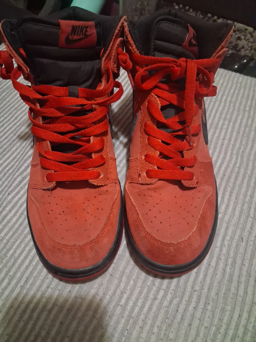 Nike SB Dunk High Pro  Red Devil SUEDE  sz 9.5 - photo 4