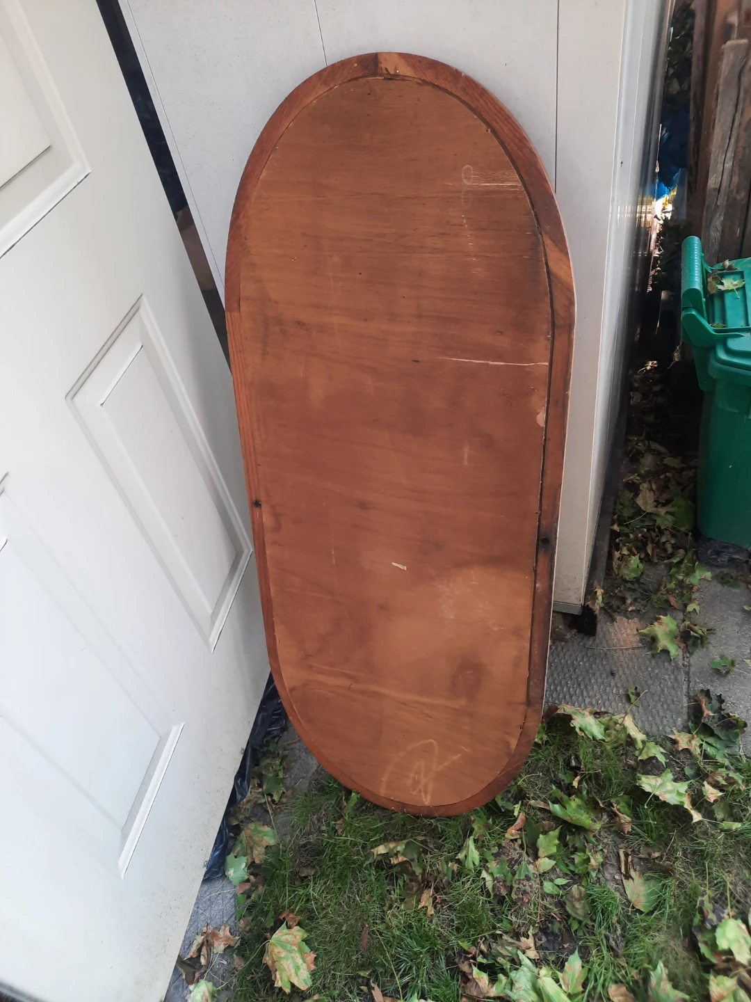 Oval Wood Framed Mirror - photo 2