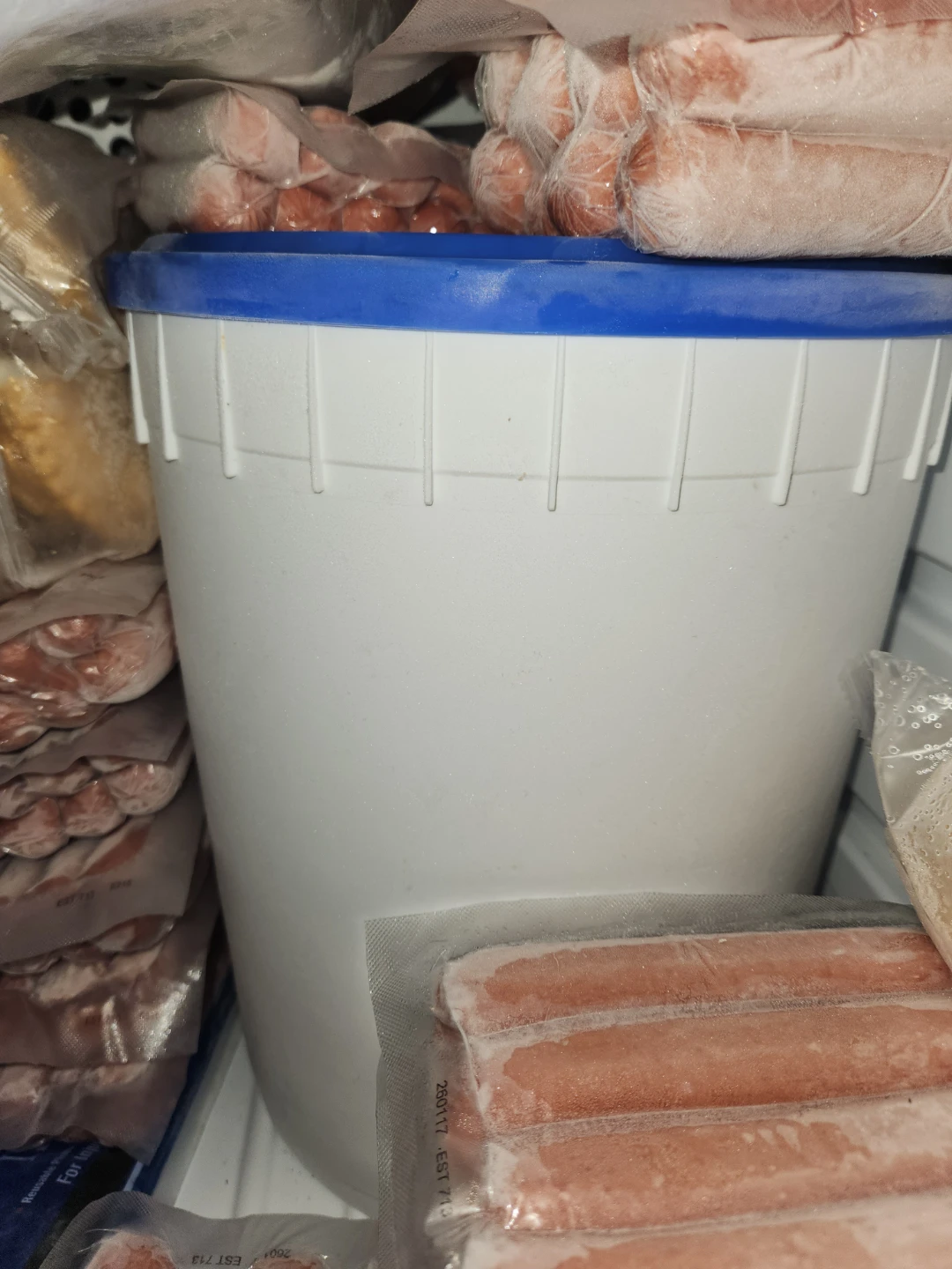 11L of brownie ice cream + variety of hot dogs