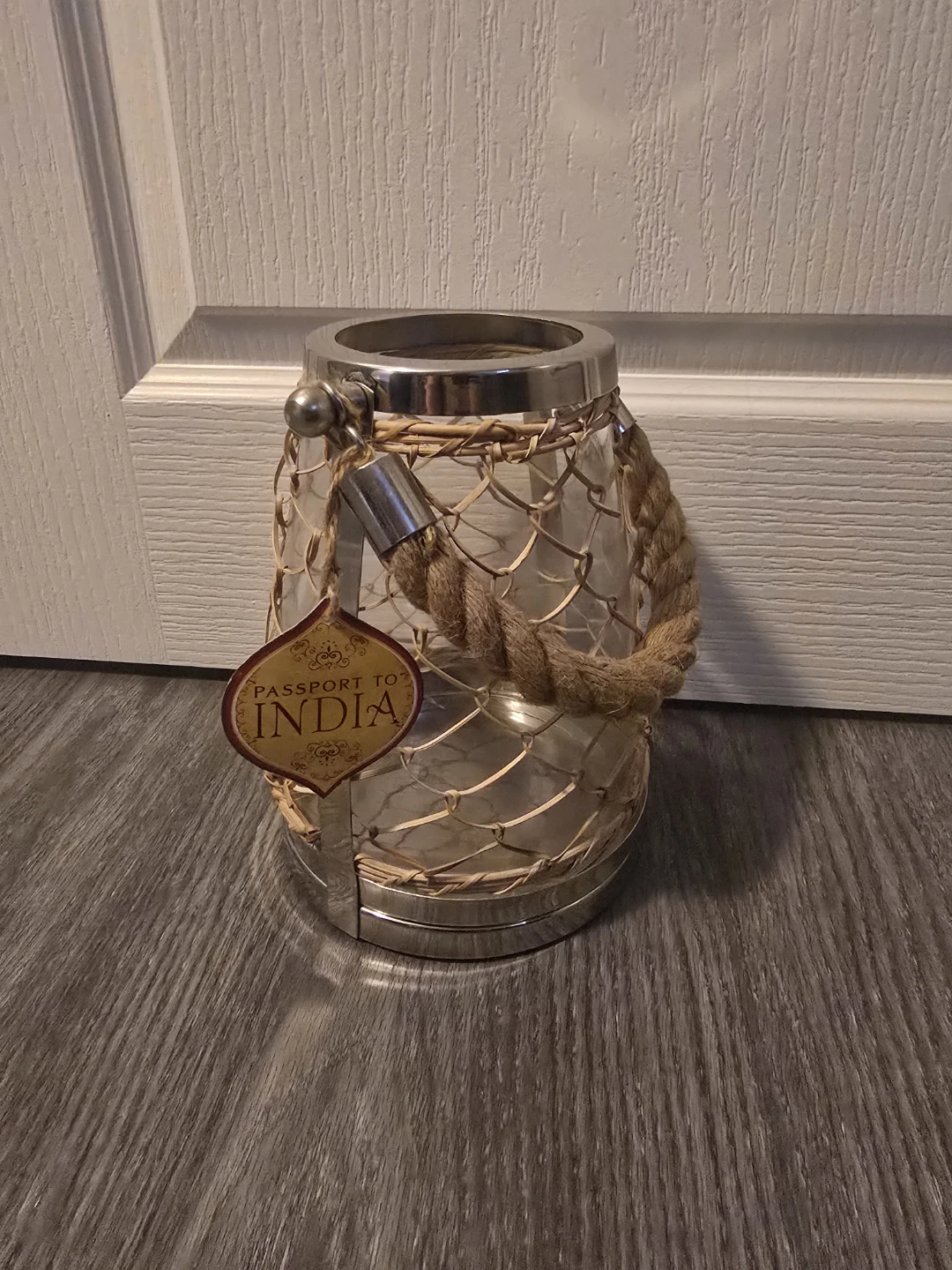 Glass Lantern with Rope Handle - photo 2