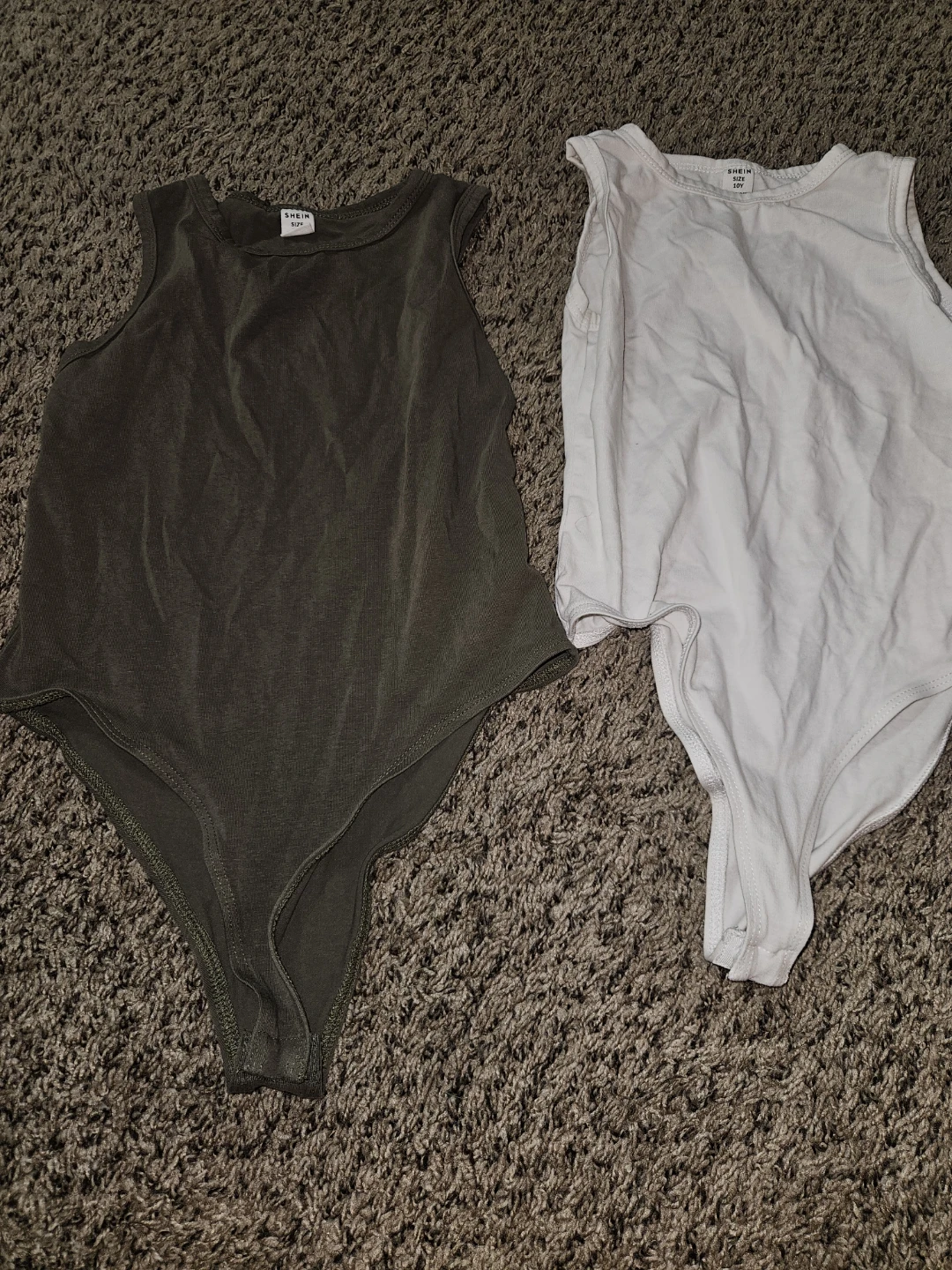 Shein Baby Bodysuits - Green & White