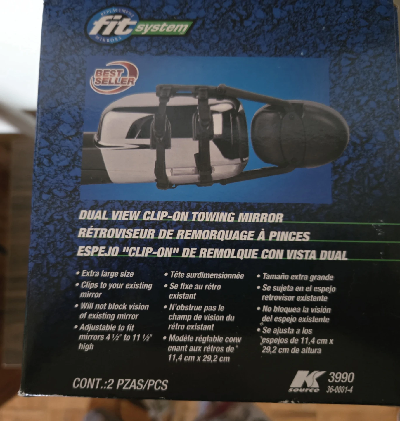 Fit System Dual View Clip-On Towing Mirrors - photo 3
