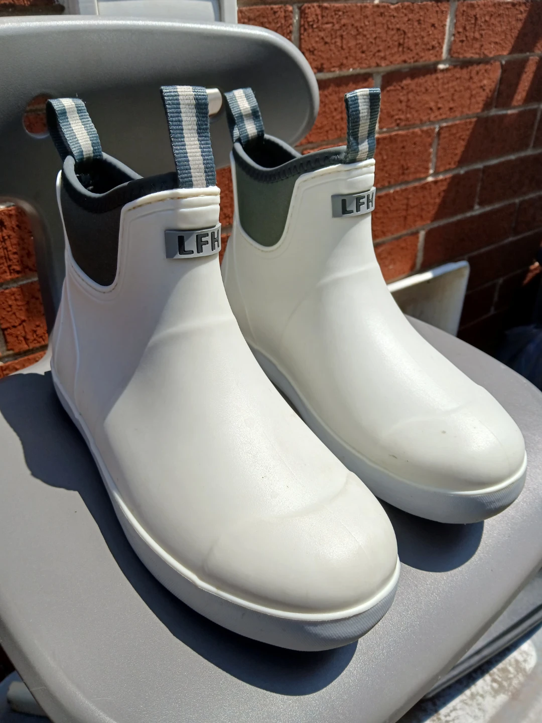 LFH White Waterproof Ankle Rain Boots women's 9.5 - photo 3