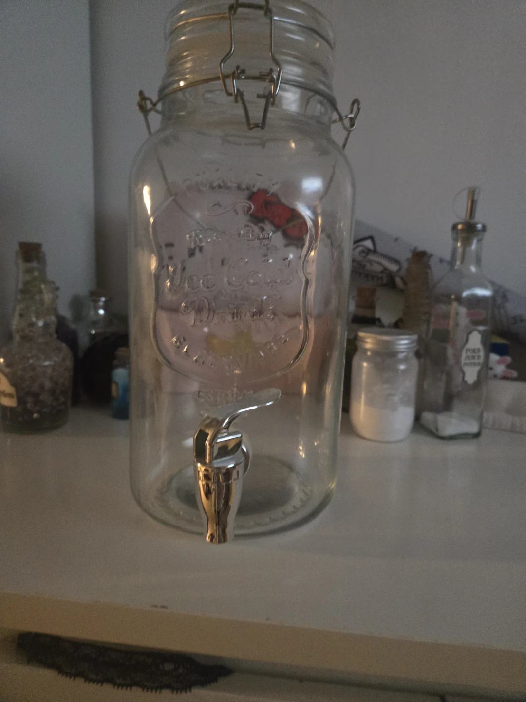 Glass Drink Dispenser with Spigot