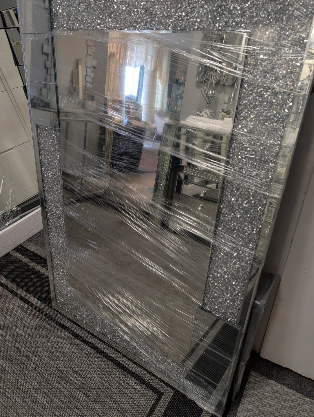 Large Crushed Diamond Mirror - photo 5