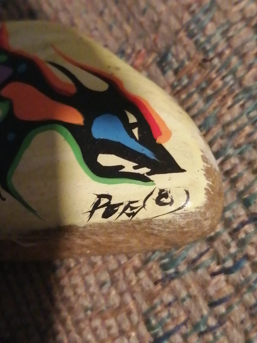 Hand-painted Art Rock - Indigenous Style Animal Design - photo 2