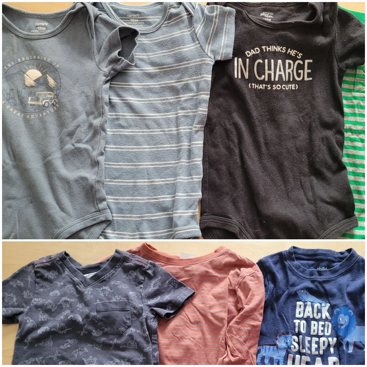 18M Carters Baby Bodysuits and Kids Tops Bundle