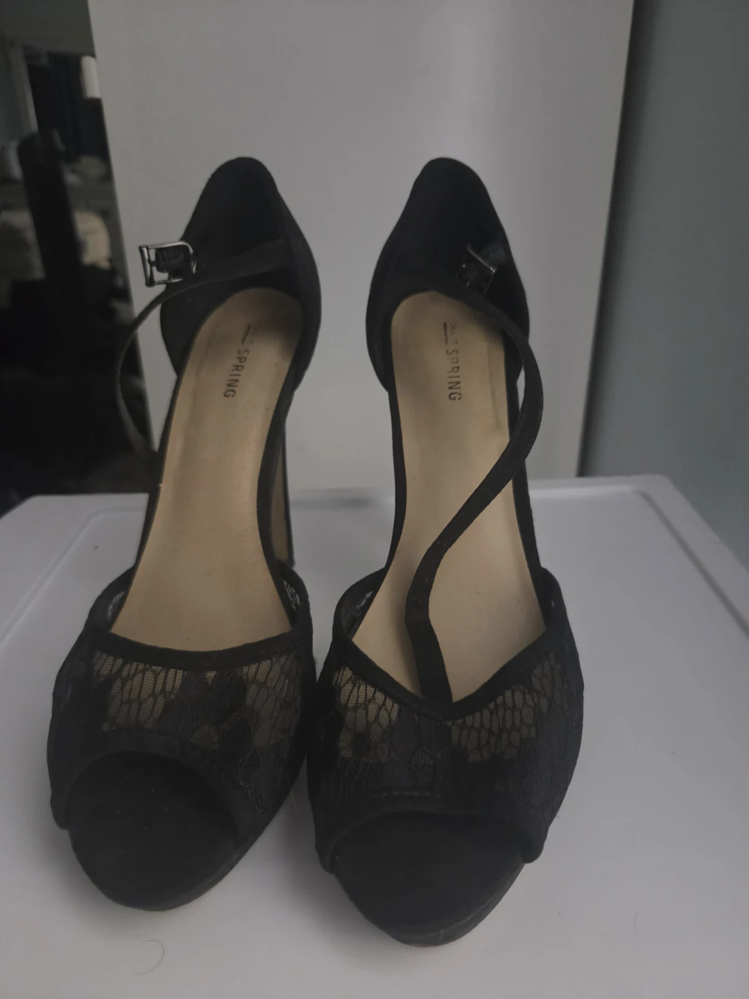 Call It Spring - Black Lace Up Heels - photo 3