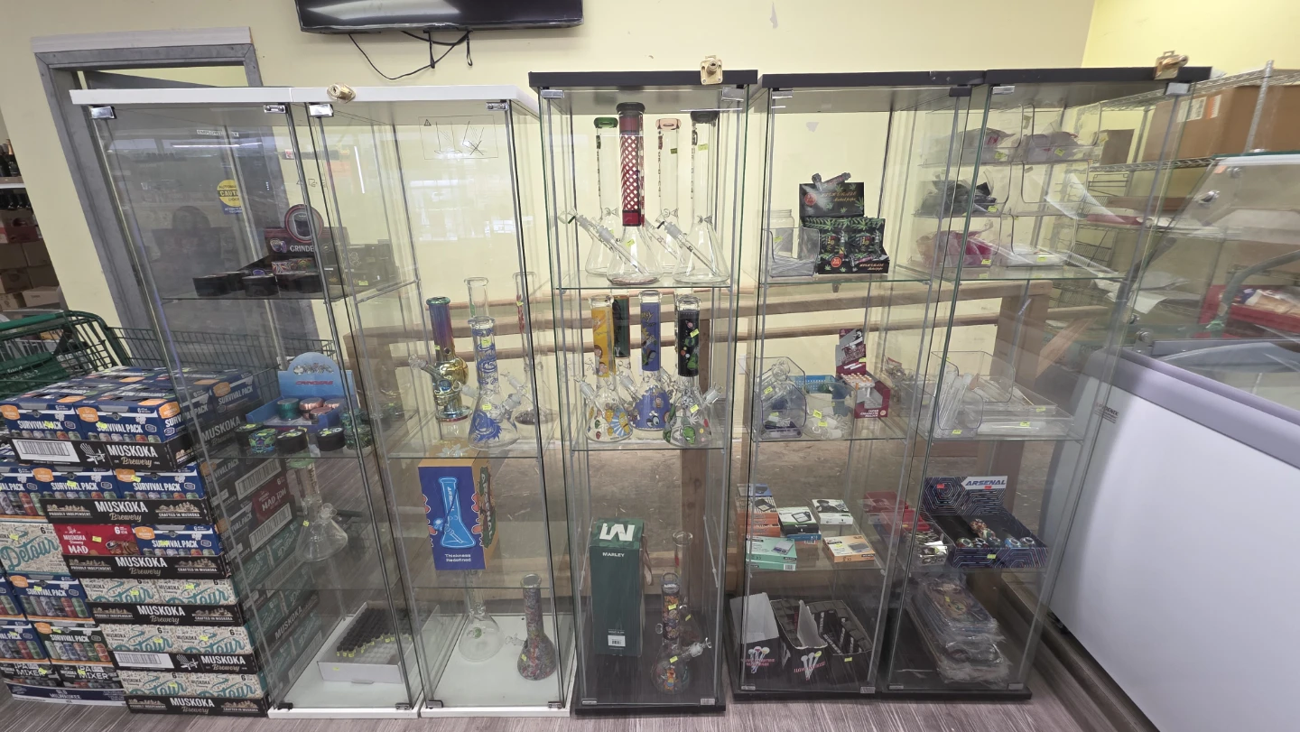 5 Tall Glass Display Cabinets / Retail Showcases