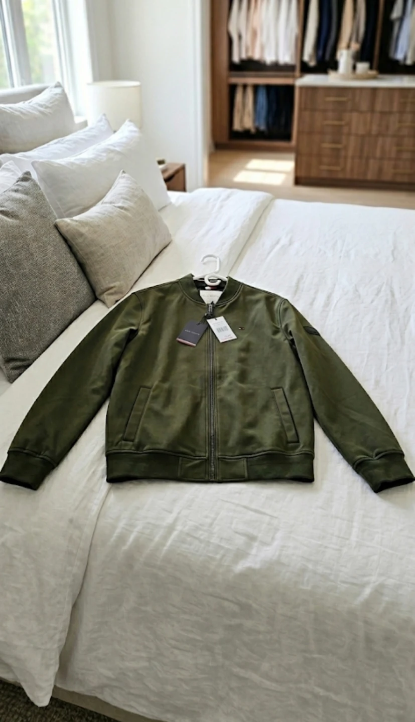 Tommy Hilfiger Bomber Jacket Green NEW