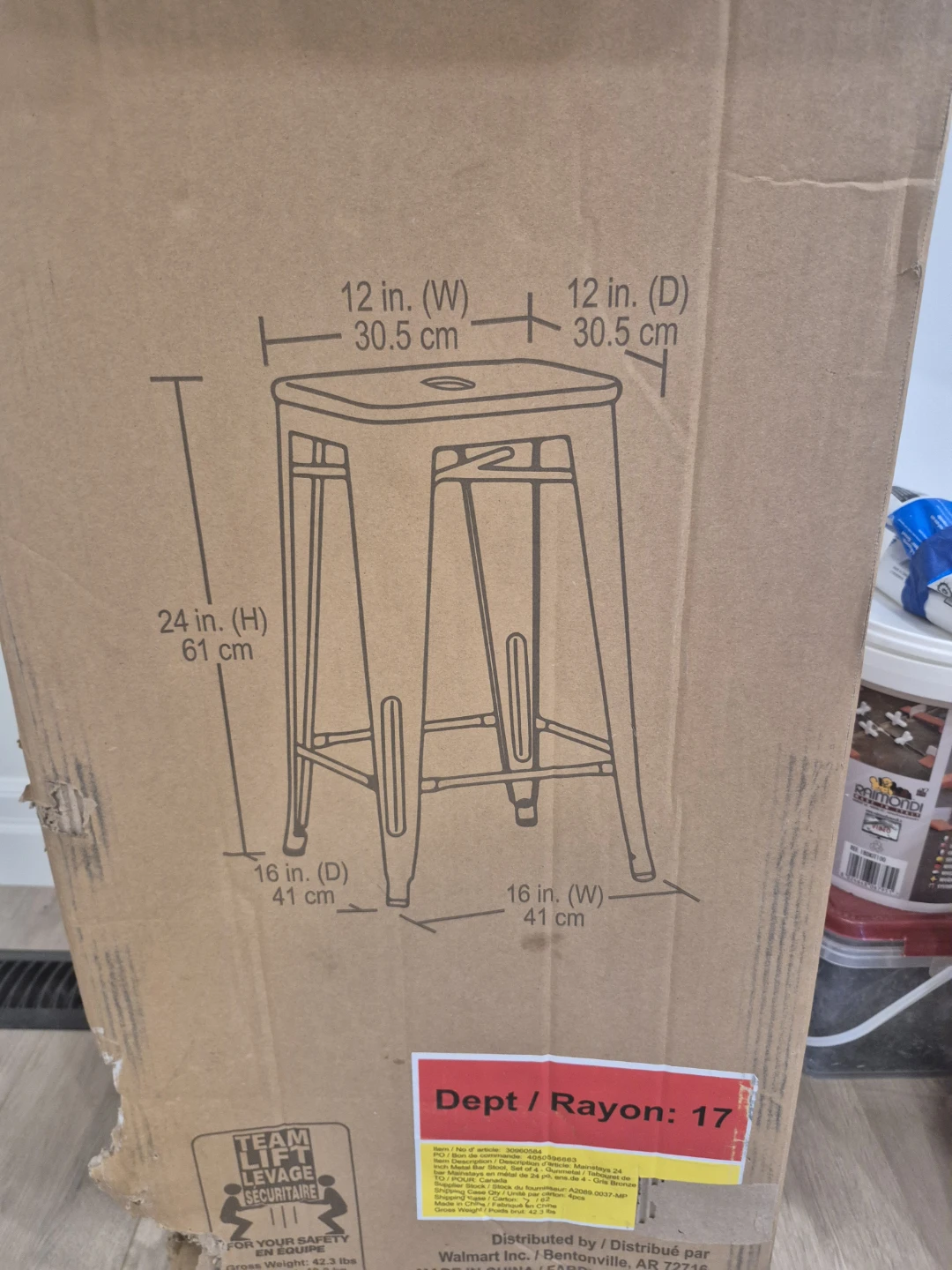 24 inch bar stools  set of 4 - photo 3