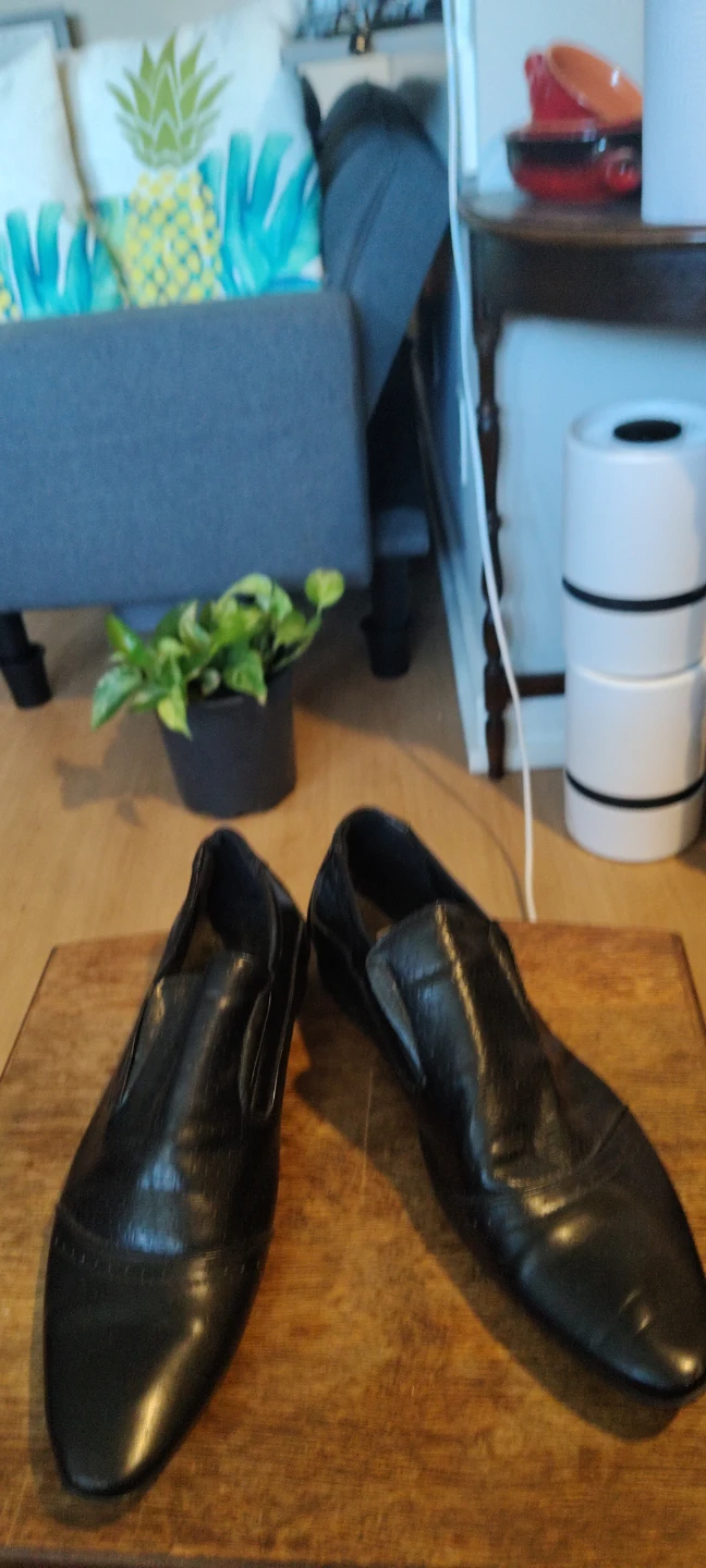 Grey Stone Black Slip-On Dress Shoes - photo 4