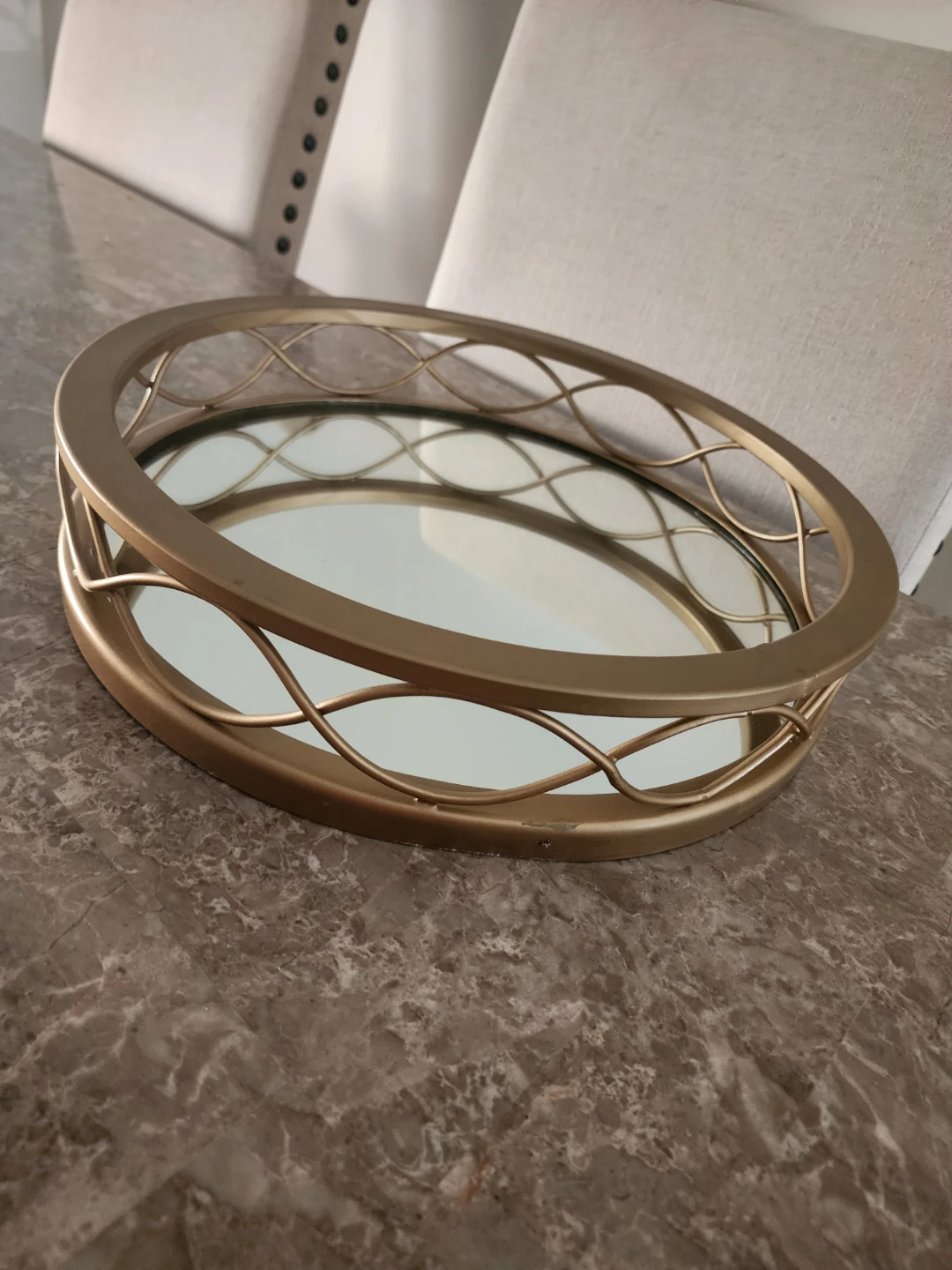 Gold Mirrored Vanity Tray - photo 3