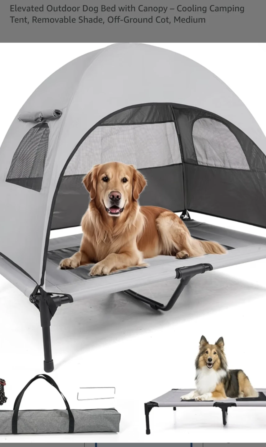 Elevated dog bed  with canopy - photo 2