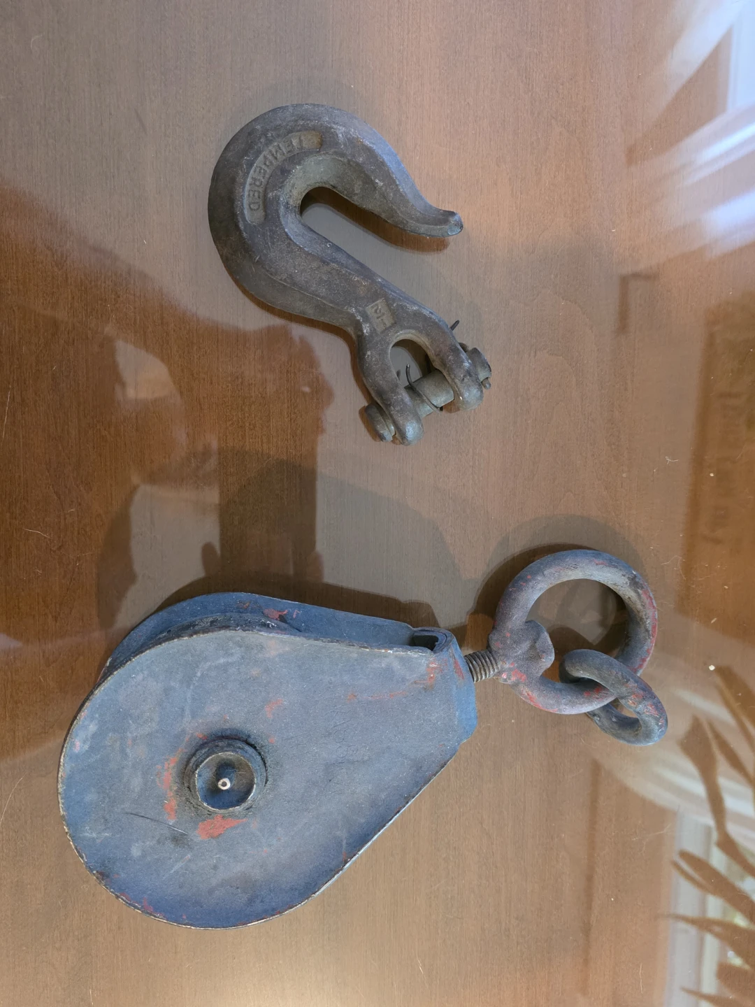 Vintage Pulley Block and Hook Set