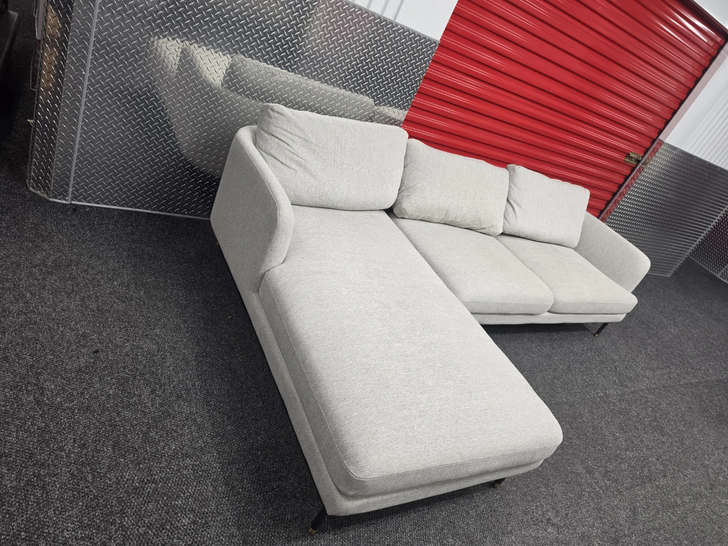 Light Gray Sectional Sofa - photo 4