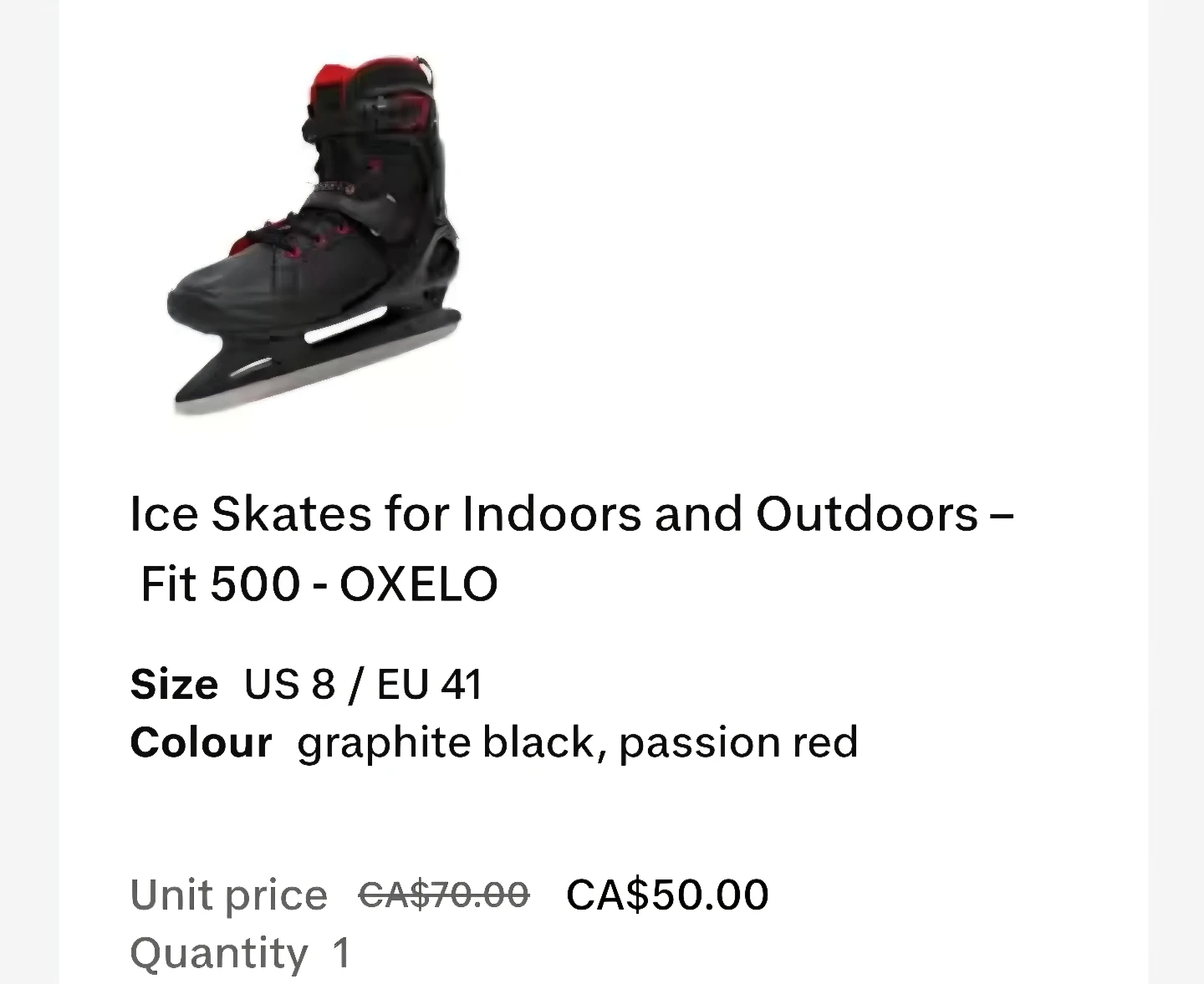 OXELO Fit 500 Ice Skates - photo 3