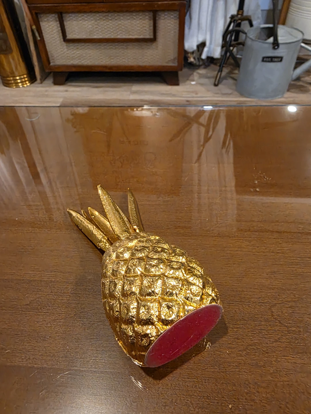 Gold Pineapple Cocktail Pick Holder with Picks - photo 2