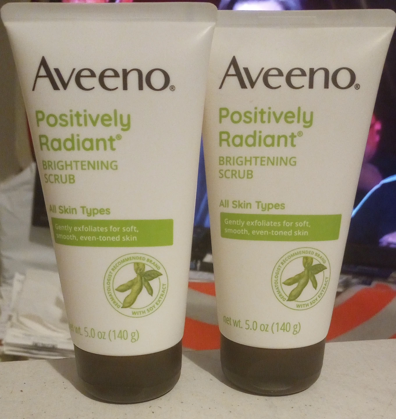 Aveeno Positively Radiant Brightening Scrub - 2 pack