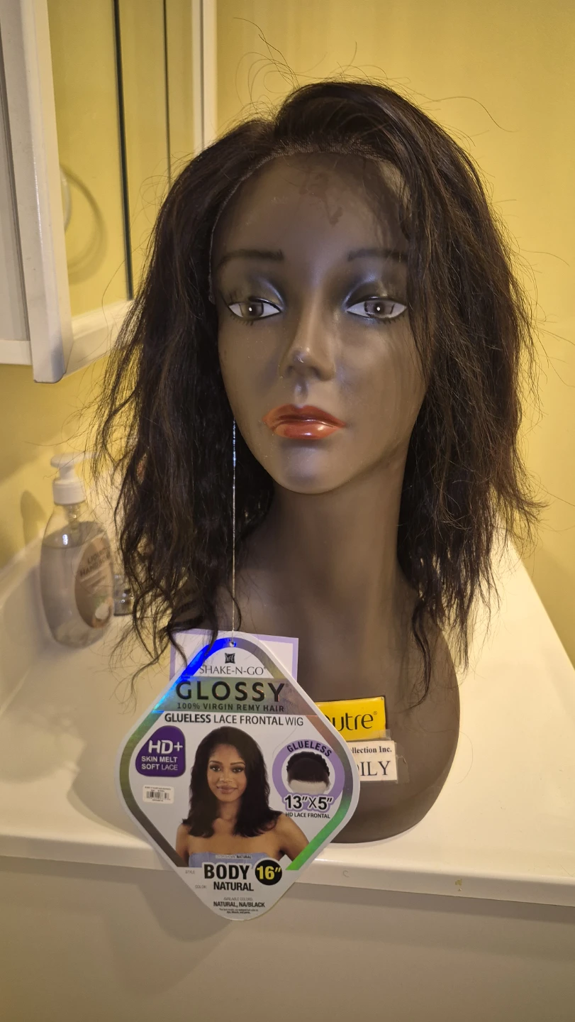 Shake-N-Go GLOSSY 100% Virgin Remy Hair Glueless Wig- Body 16" - photo 5