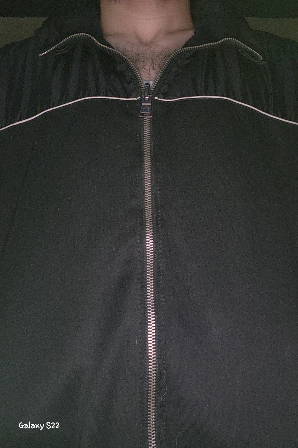 EXPRESS Black Sleeveless Zip-Up Vest with White Piping - photo 4