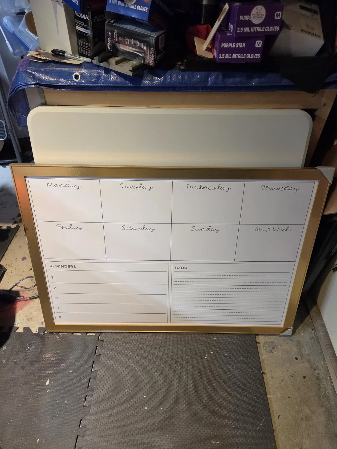 Weekly Planner Whiteboard with Gold Frame - photo 5