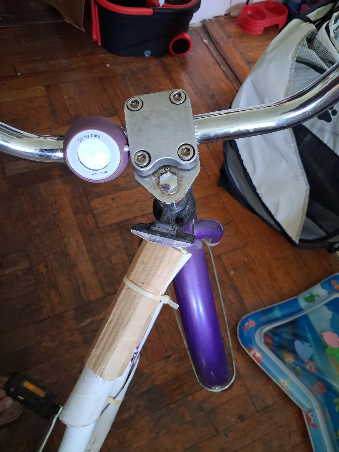 White and Purple Comfort Cruiser Bicycle