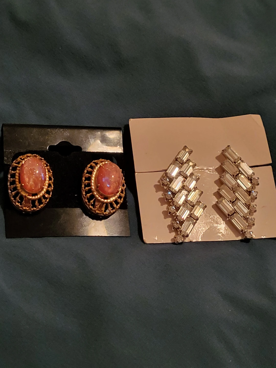 Two Pairs of Vintage Clip-On Earrings