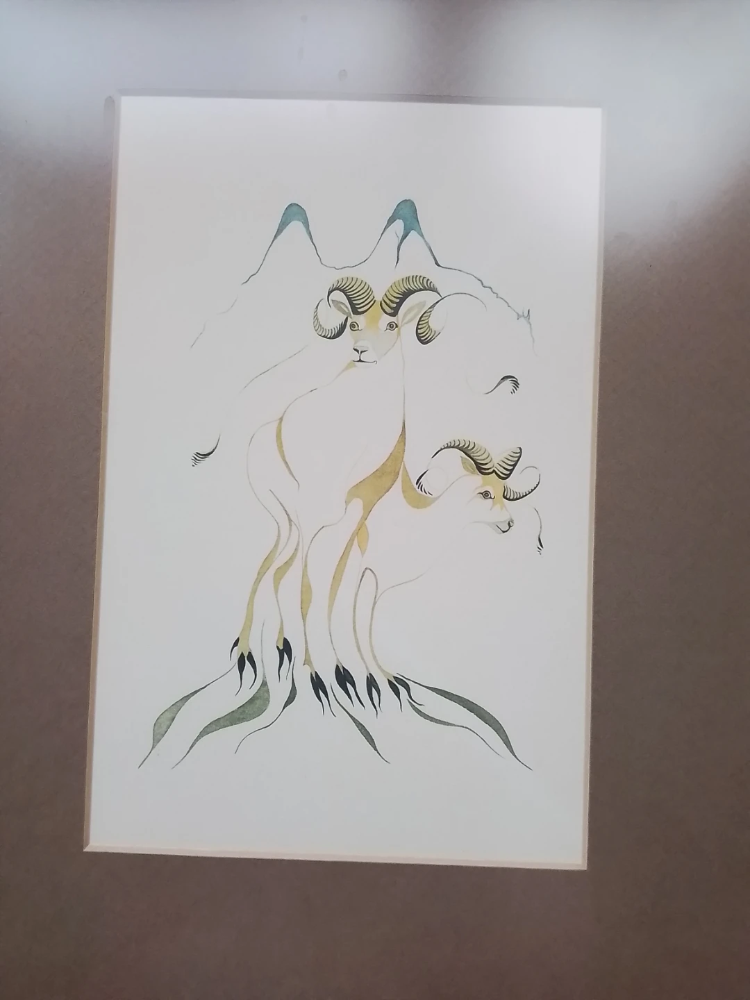 Rare Vintage Eddy Cobiness "Dall Sheep" Hand-Pulled Serigraph - photo 2