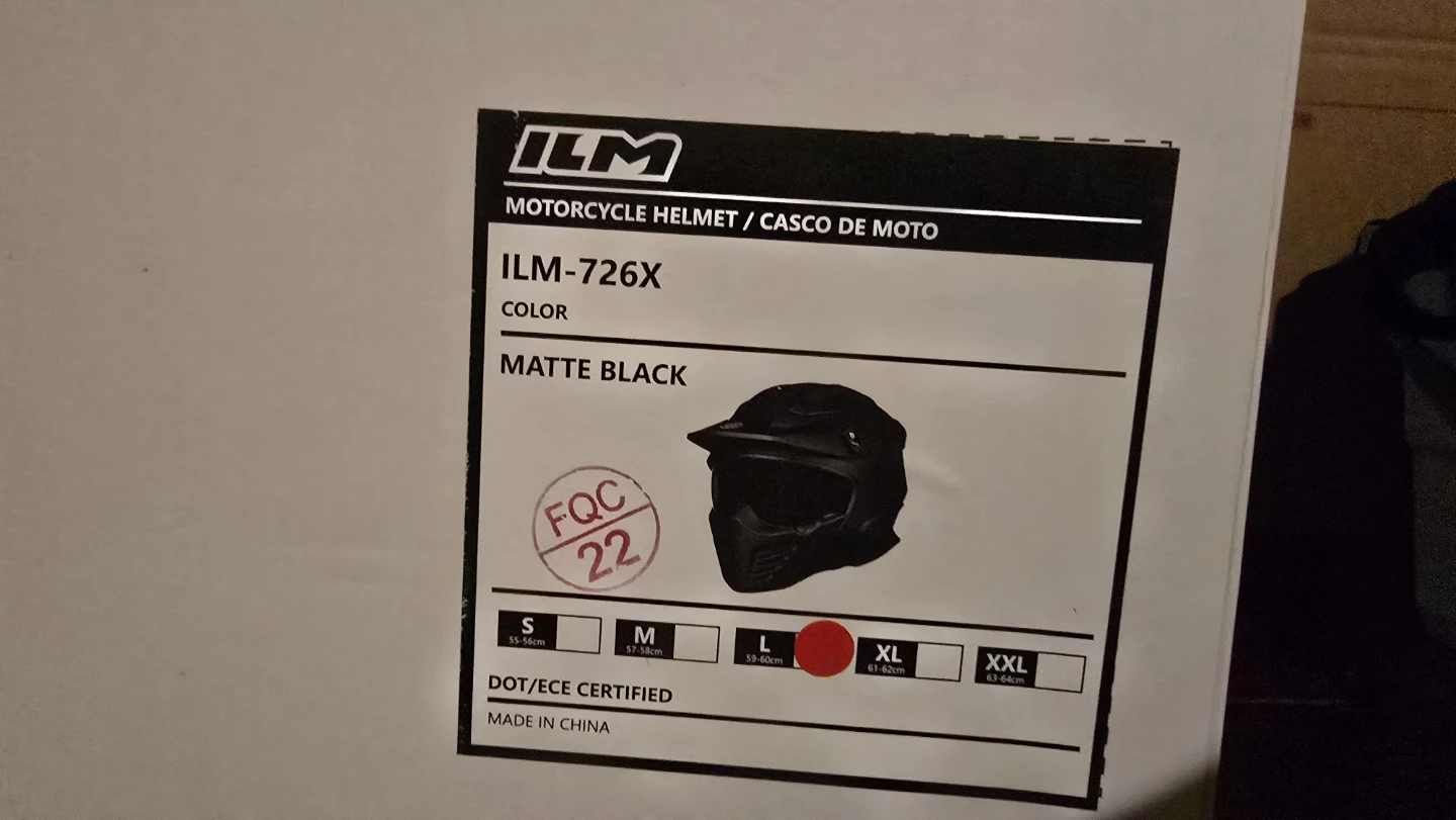 ILM Motorcycle/Bike Helmet | Size Large (Removable chin) - photo 5