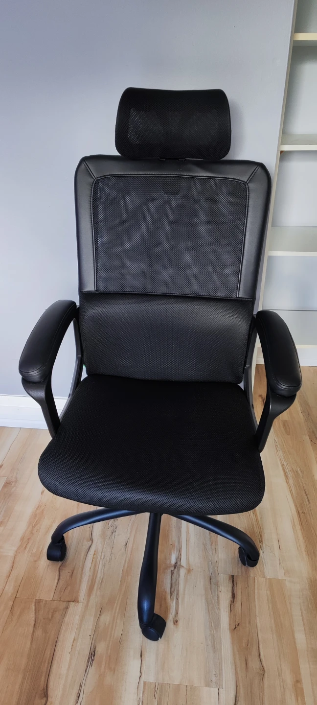 Black Ergonomic Office Chair with Headrest