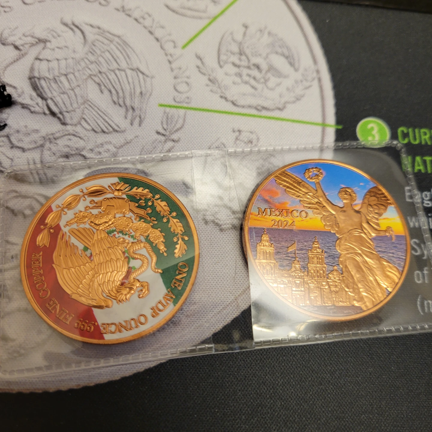 Mexico 2024 1 oz Fine Copper Coin - photo 2