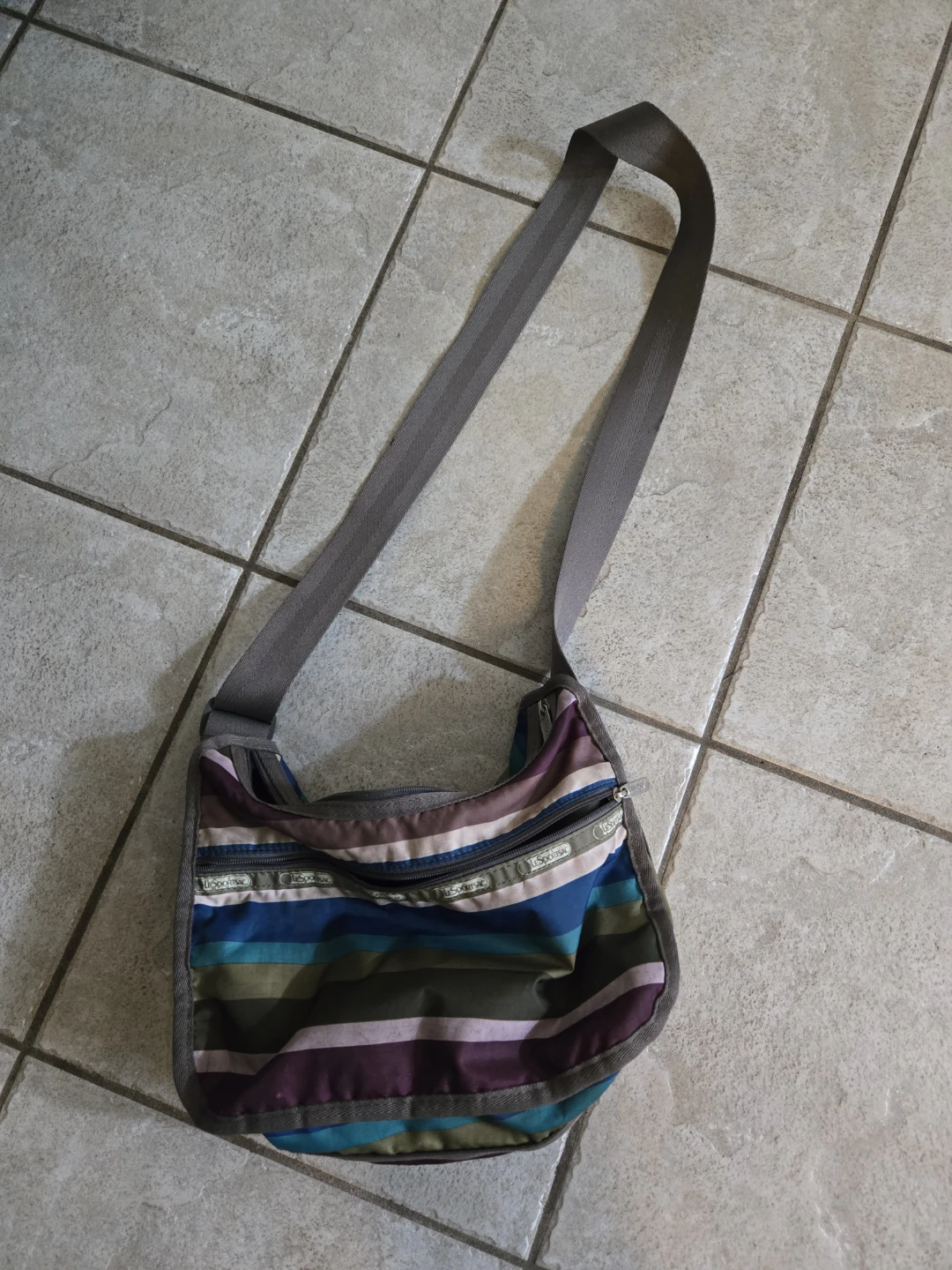 LeSportsac striped crossbody bag