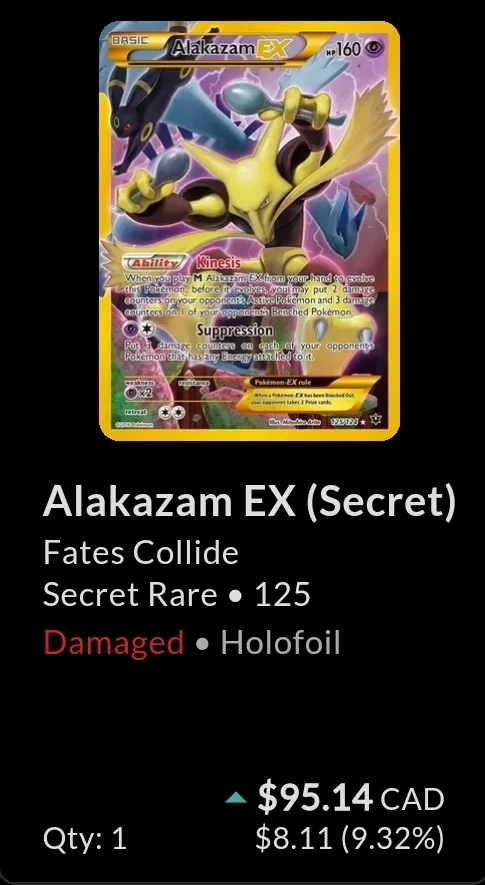 Alakazam EX (Secret) (125/124) | Pokemon TCG - photo 3