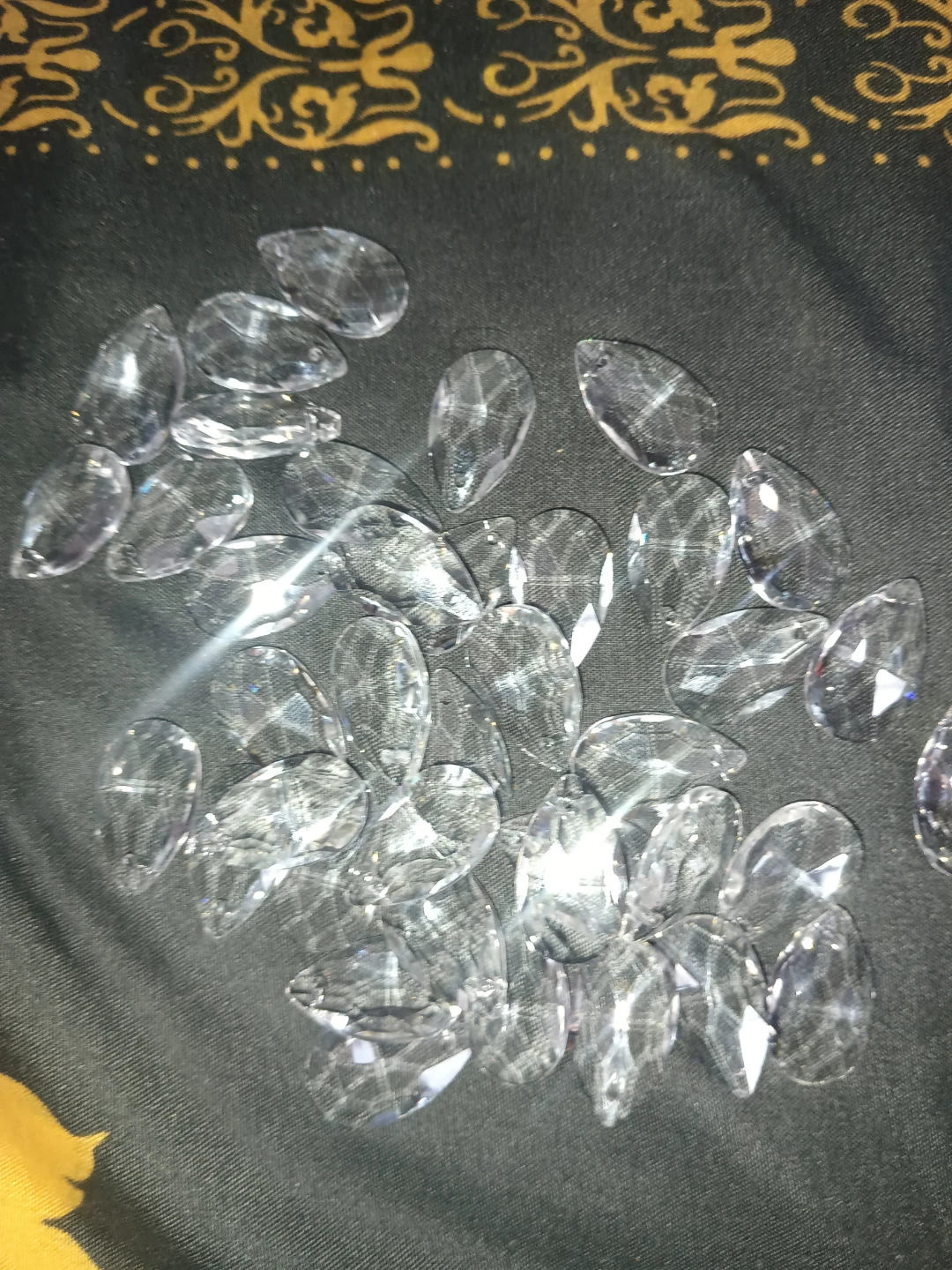 Faceted Clear Crystal Teardrop pendant 40 ct - photo 3