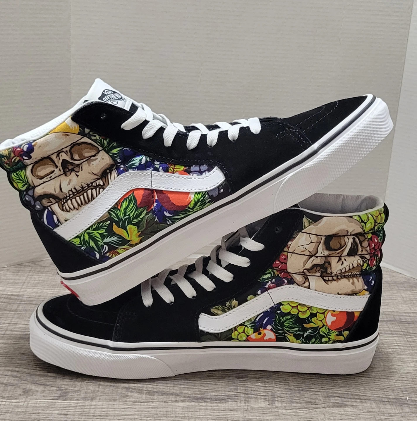 Vans SK8-Hi Skull Fruit Print High Top Sneakers size 9.5