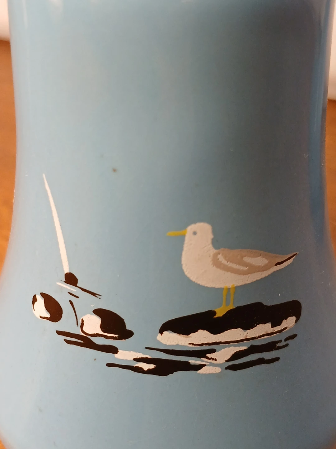 Kingswear Pottery Salt and Pepper Shakers - Blue Nautical Design - photo 2