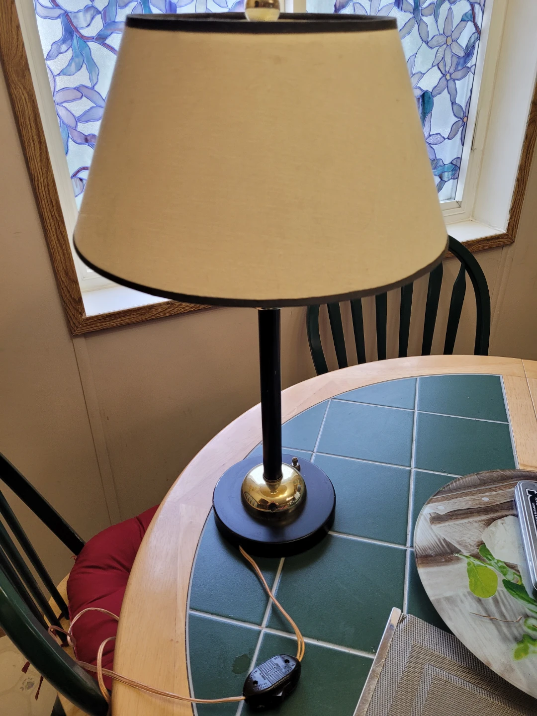 Table Lamp with Cream Shade