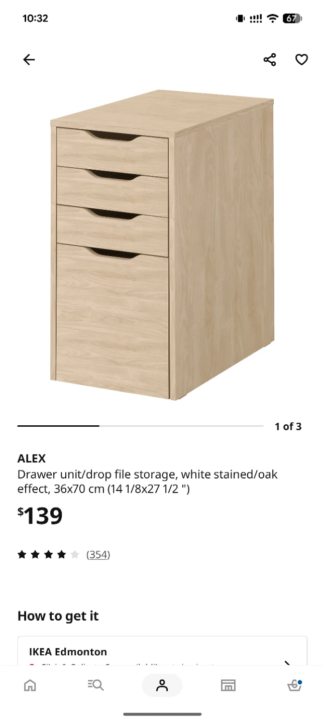 IKEA ALEX Drawer Unit with Drop File Storage - photo 2