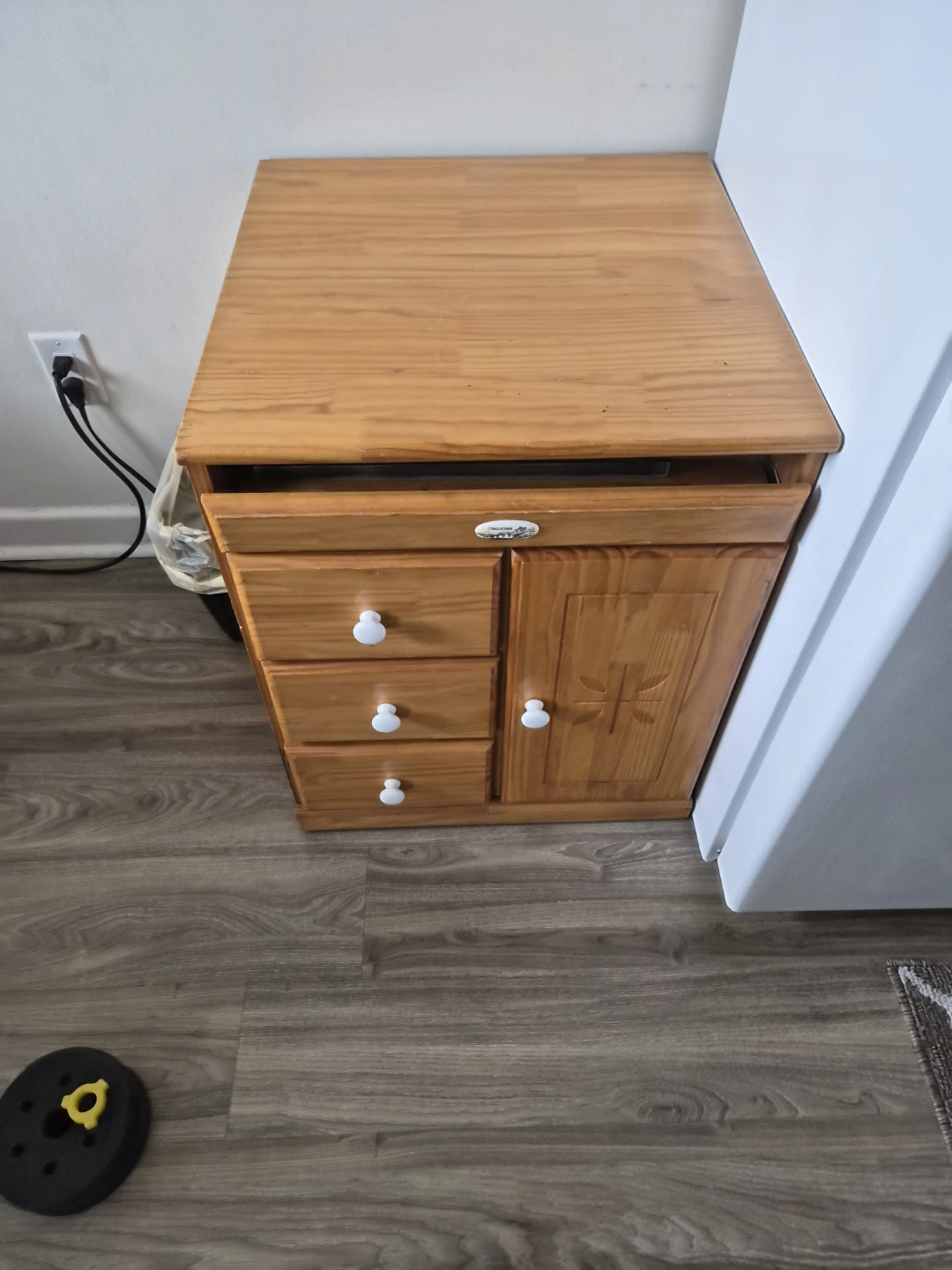 Wooden Side Cabinet with 3 Drawers - photo 2