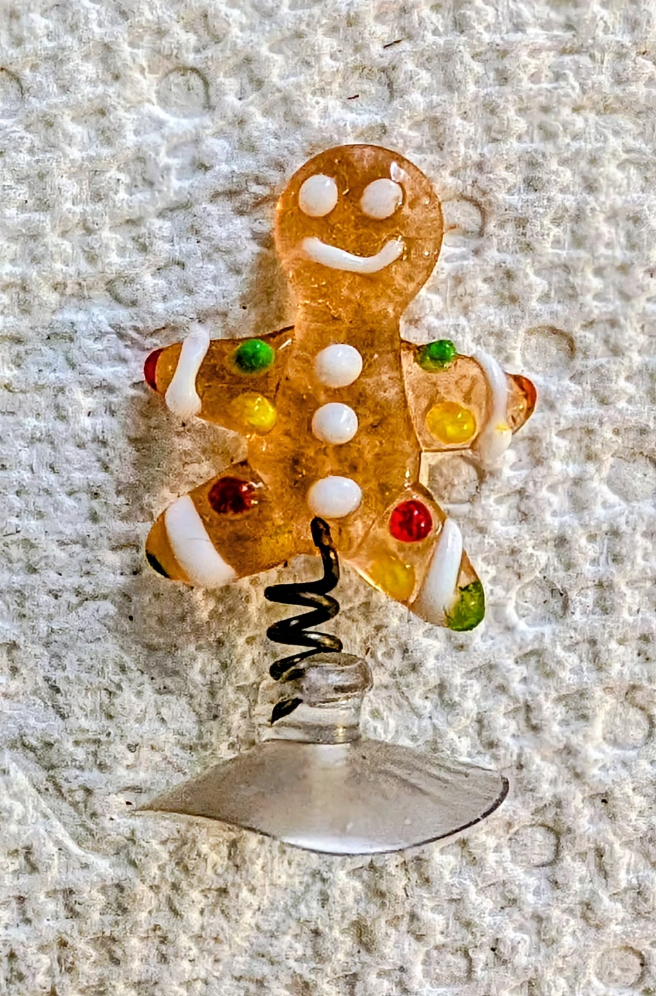 Set of 4 Glass Christmas Figurines with Suction Cups - photo 2