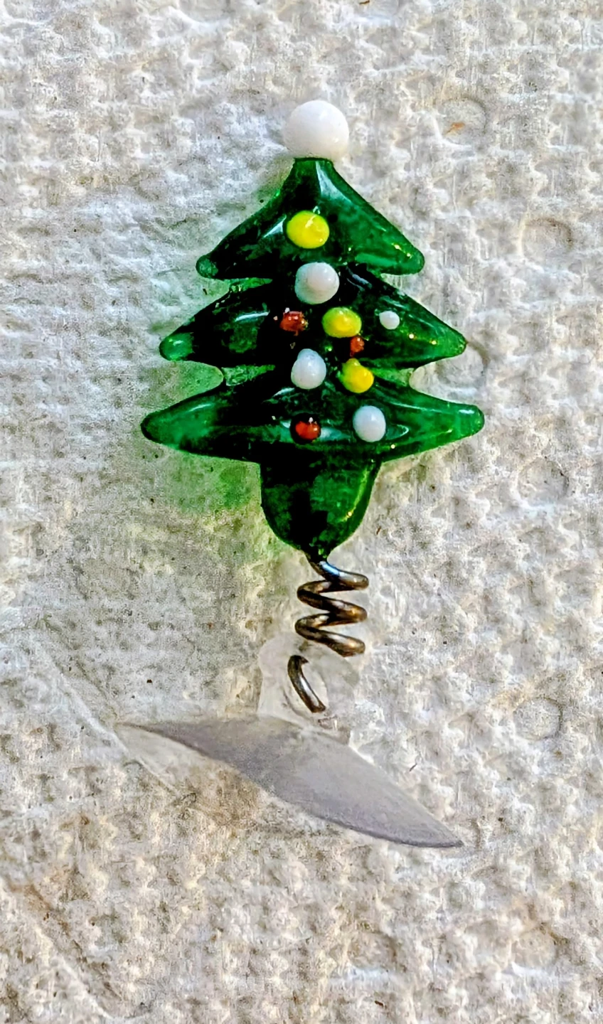 Set of 4 Glass Christmas Figurines with Suction Cups - photo 4