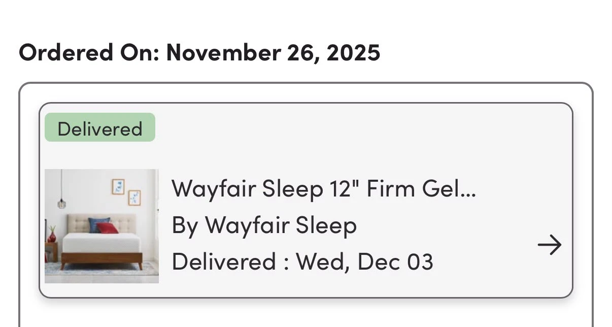 Wayfair Sleep 12" Firm Gel Mattress