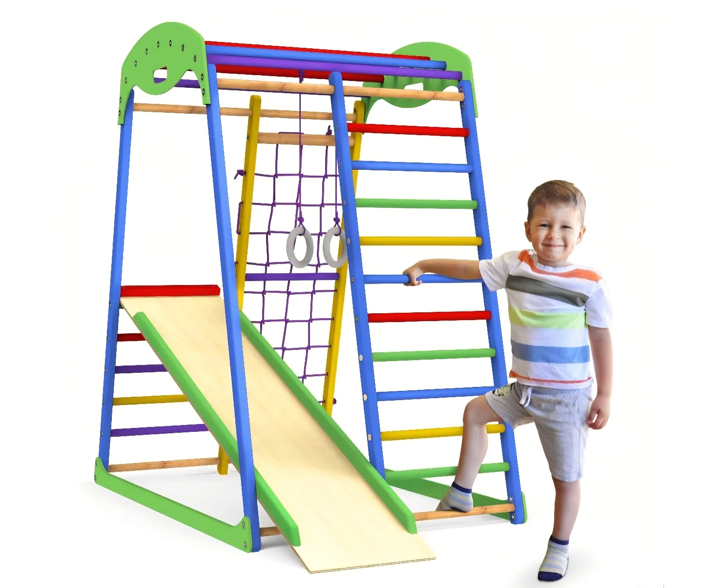 Wedanta Wooden Indoor Playground – Toddler Climber & Slide