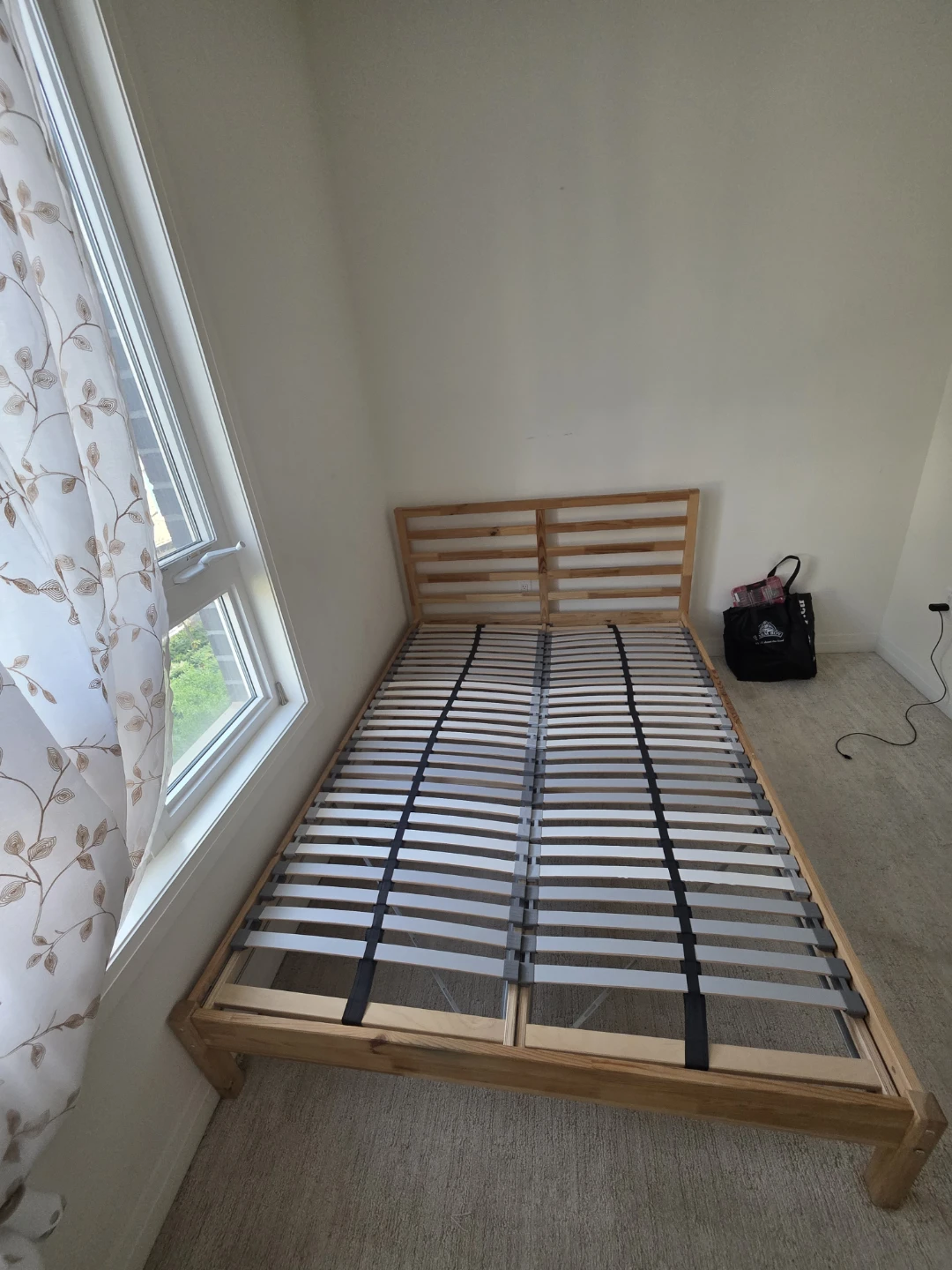Wooden Bed Frame with Slatted Base