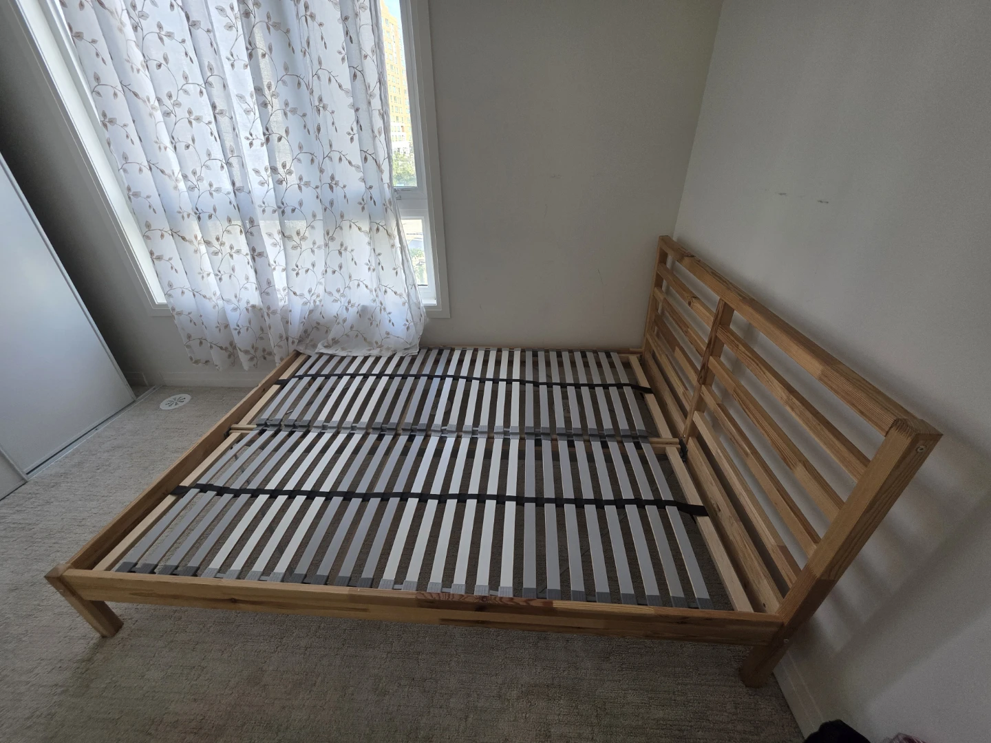 Wooden Bed Frame with Slatted Base - photo 2