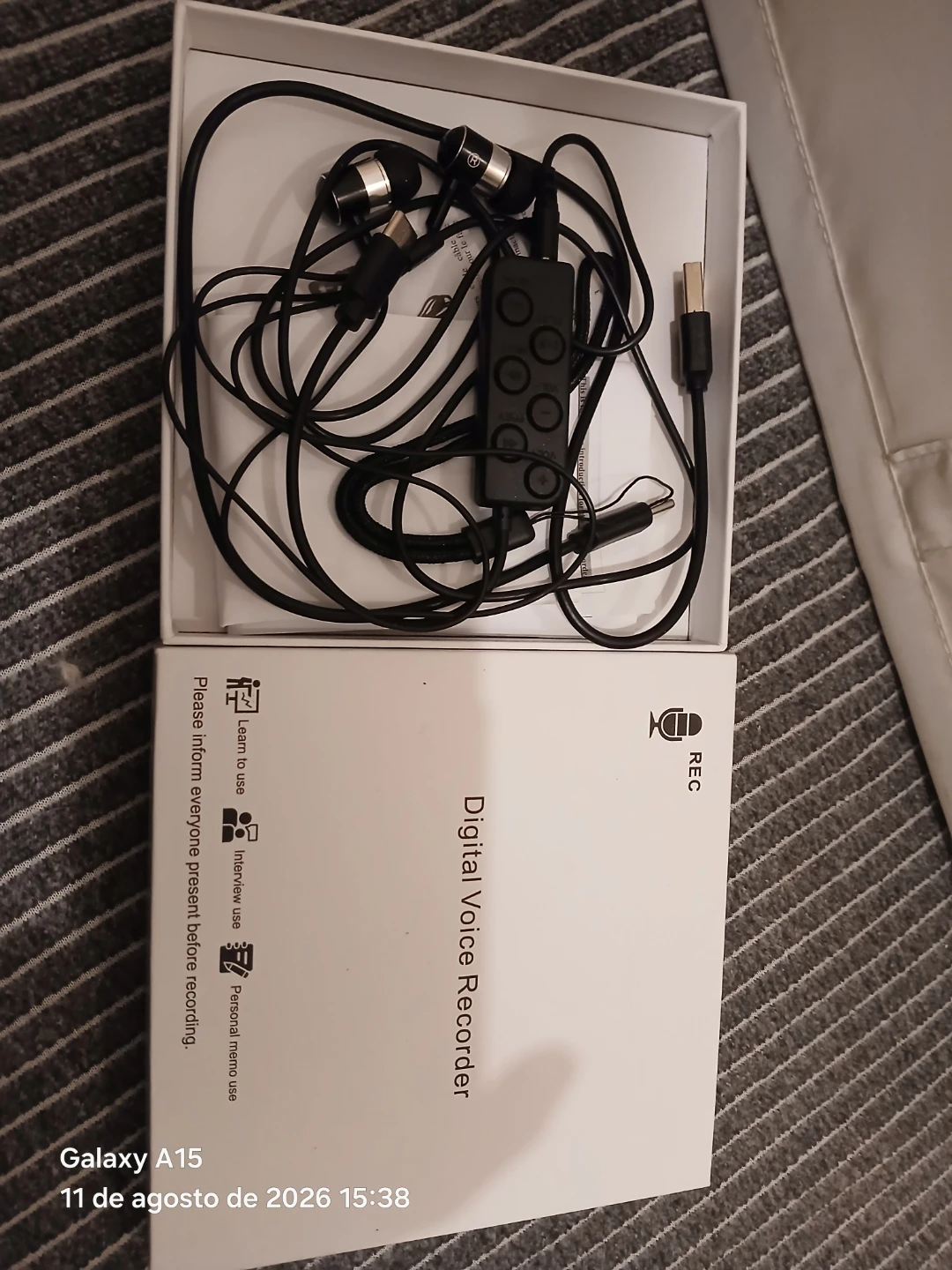 Digital Voice Recorder with Earbuds