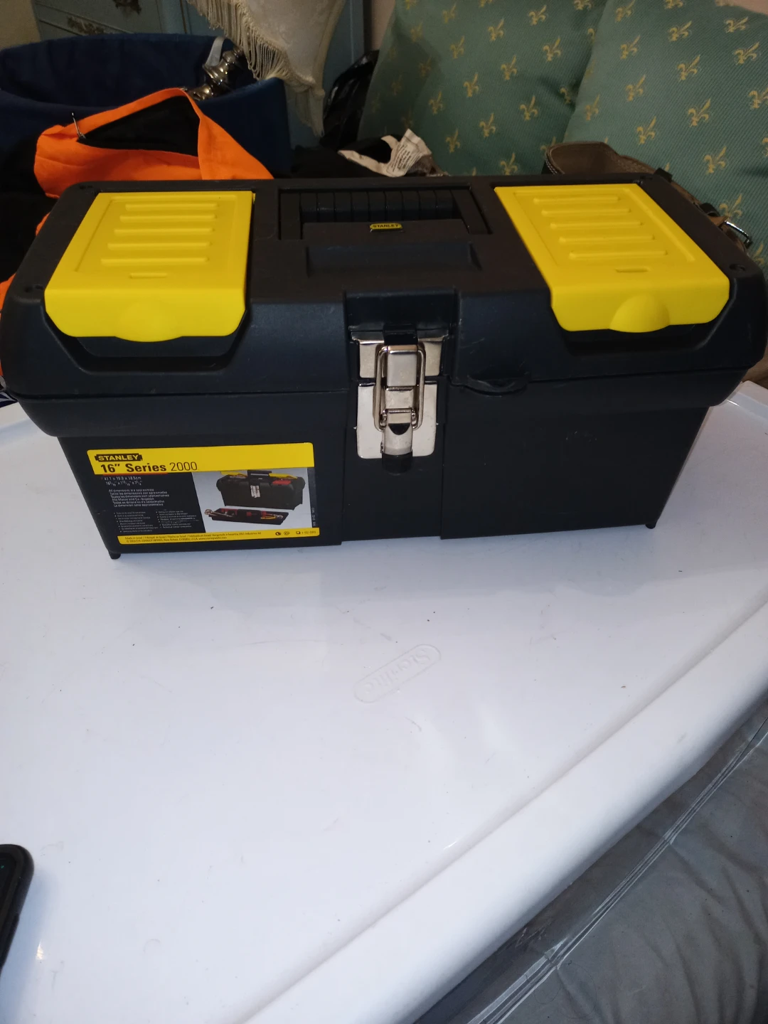 Stanley Plastic Tool Box With Some Tools