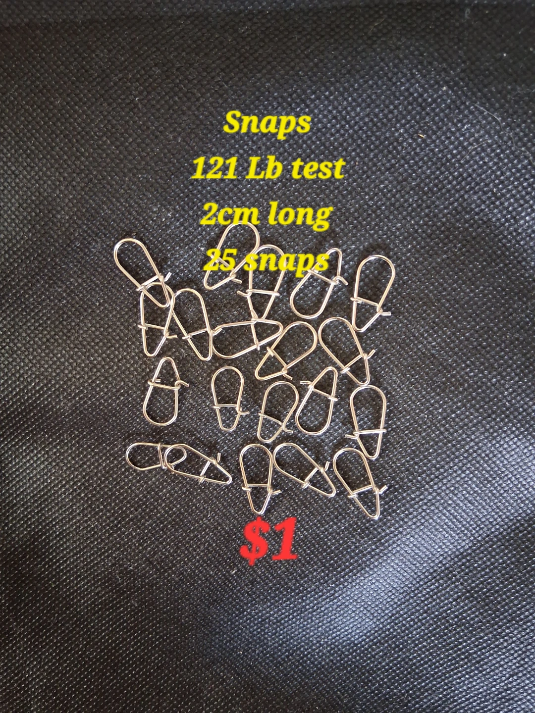 25 Snap Swivels for Fishing Lures - 2cm Long - photo 4